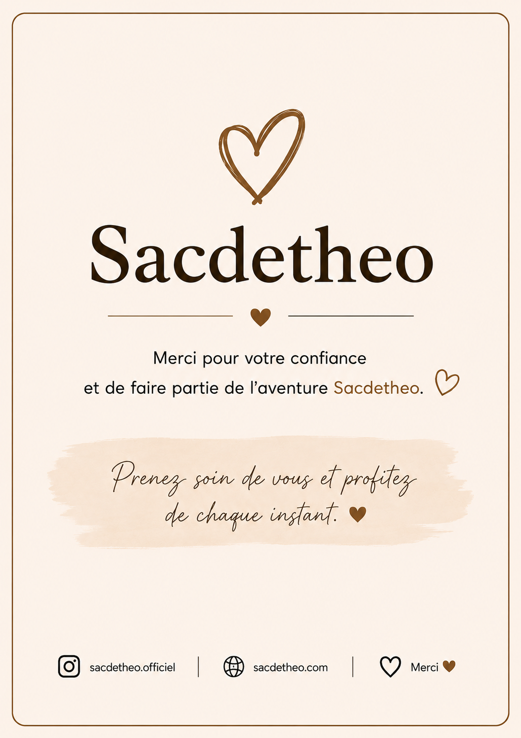 🎀 Carte de remerciement de Théo